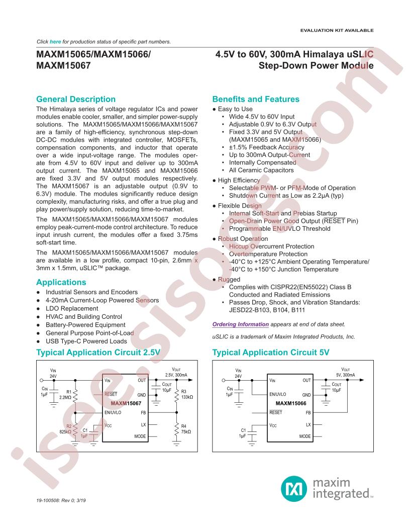 MAXM15065-67 Datasheet