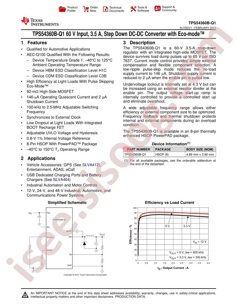 TPS54360B-Q1 Datasheet