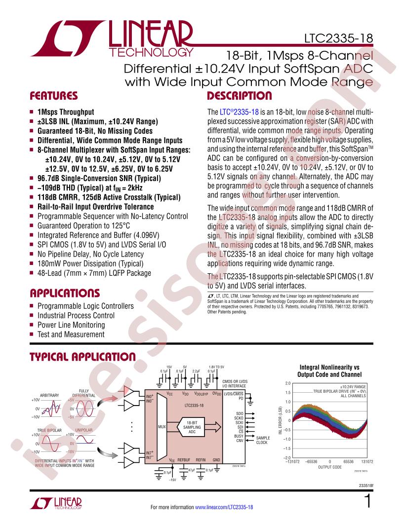 LTC2335-18 Datasheet