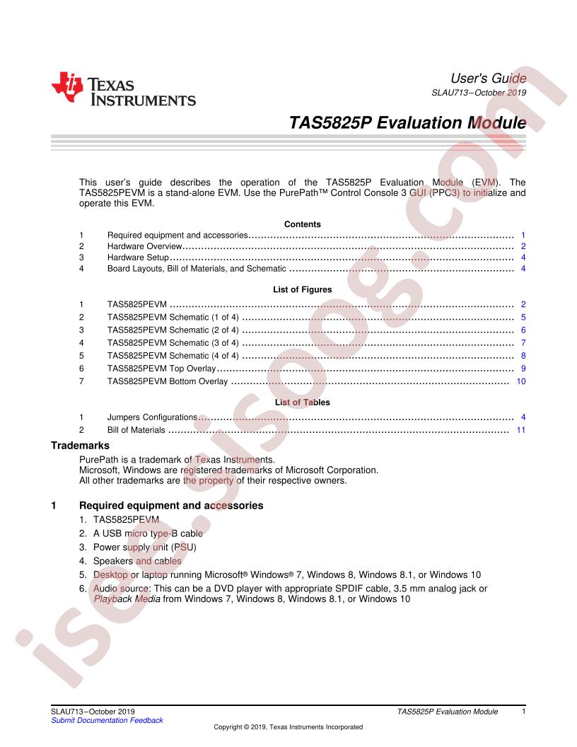 TAS5825PEVM User Guide