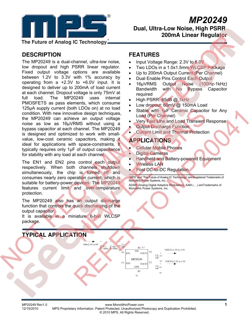 MP20249 Datasheet
