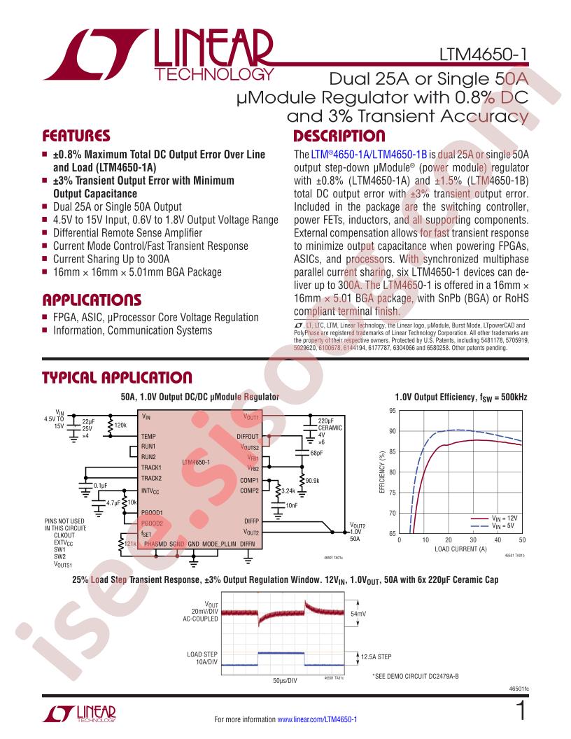 LTM4650xY-1 Datasheet