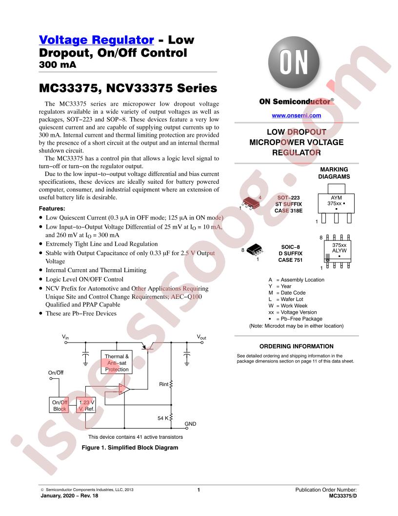 MC33375, NCV33375 Series