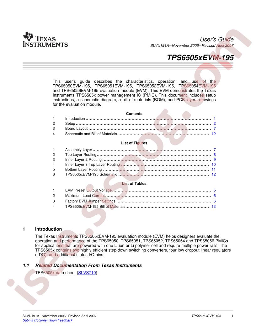 TPS6505xEMV-195 Guide