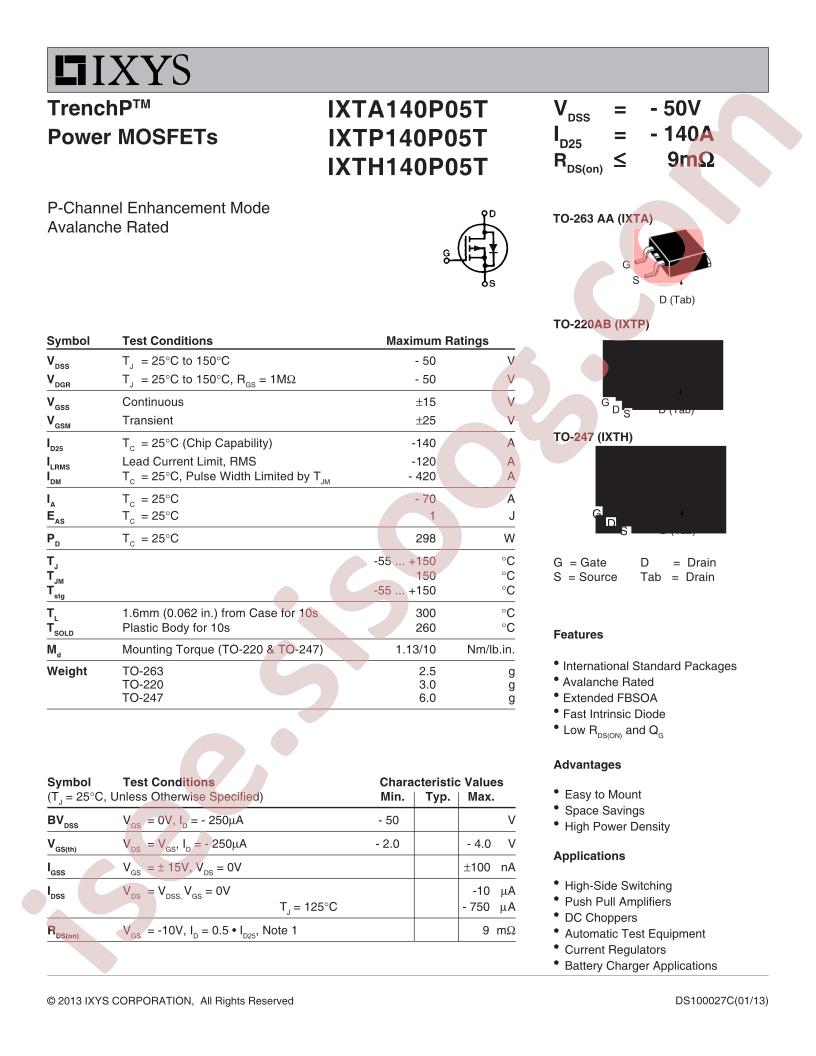 IXT(A,H,P)140P05T