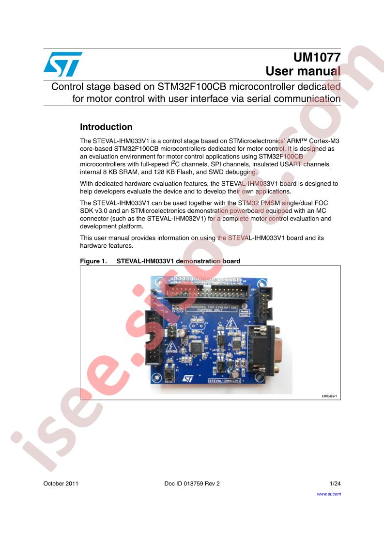 STEVAL-IHM033V1 User Manual