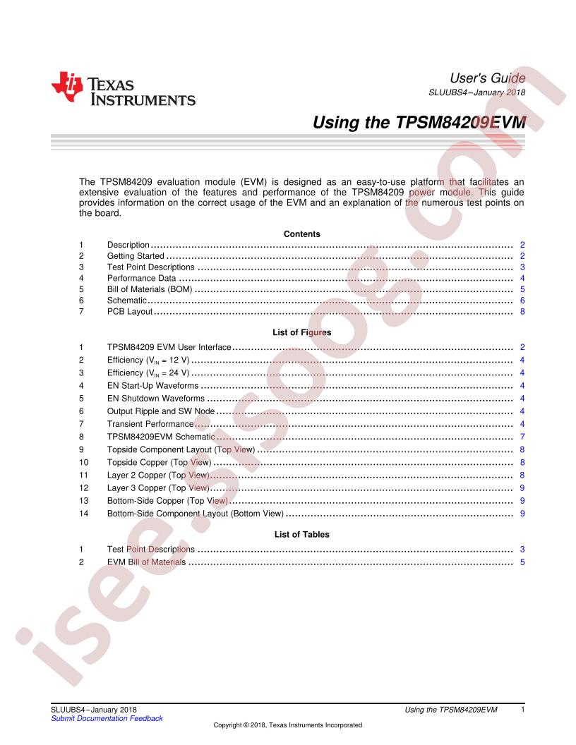 TPSM84209EVM User Guide