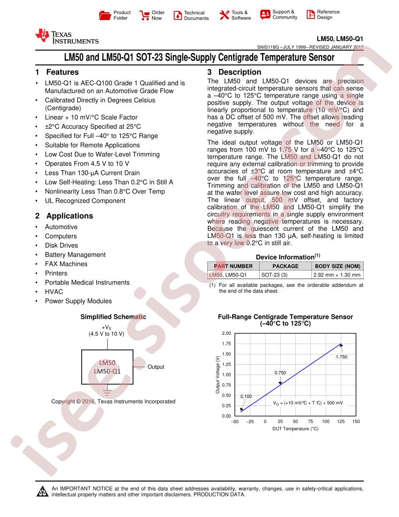 LM50(-Q1) Datasheet