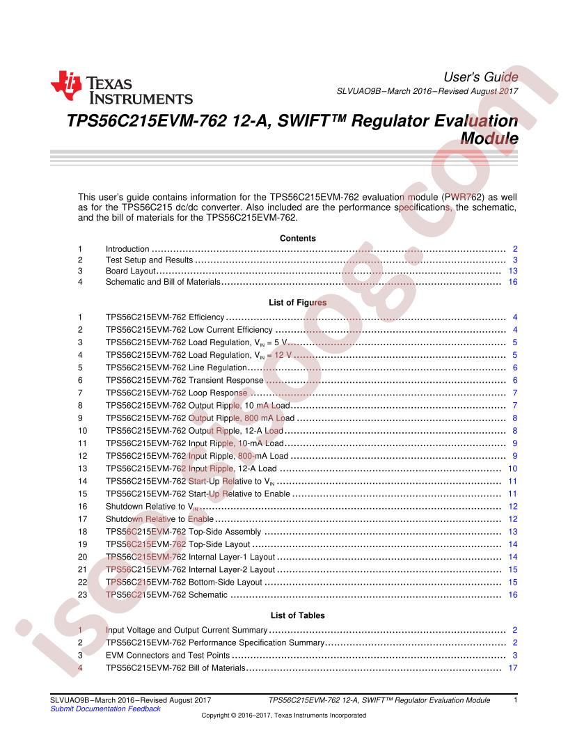 TPS56C215EVM-762 User Guide