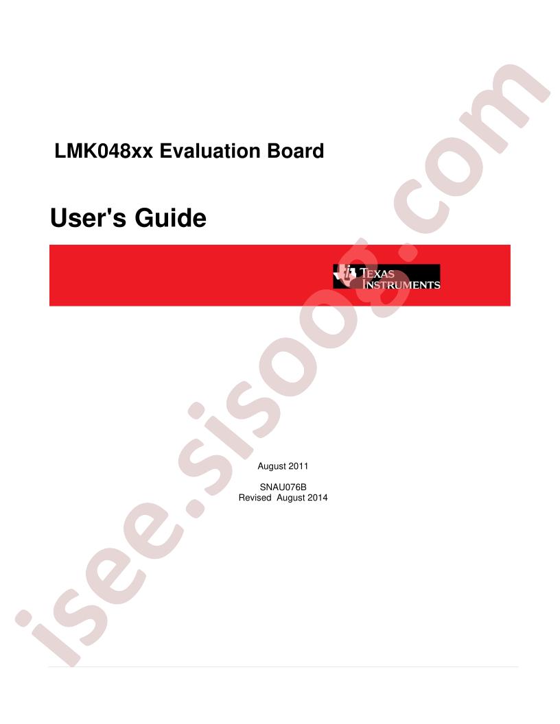 LMK048xx Eval Board Guide