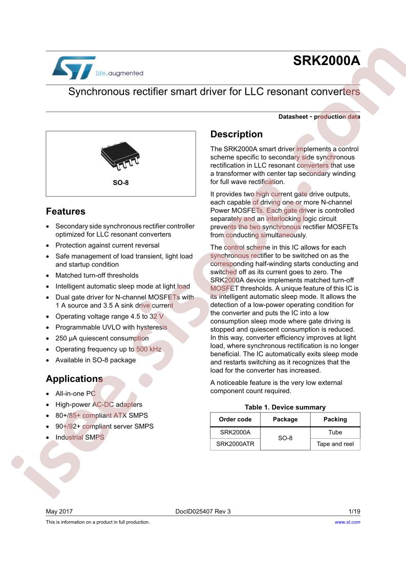 SRK2000A Datasheet