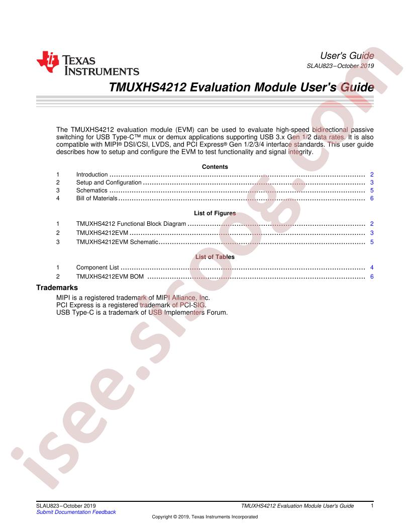 TMUXHS4212EVM User Guide
