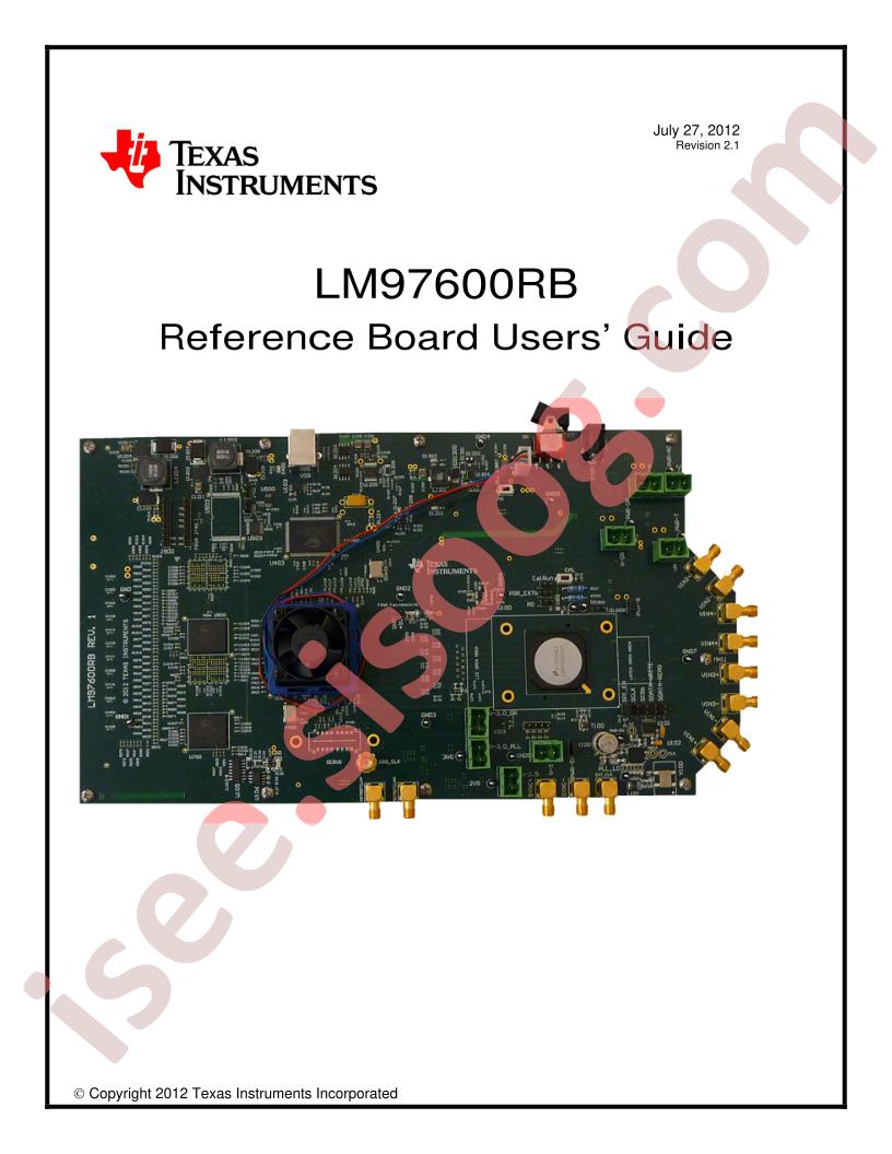 LM97600RB Ref Board