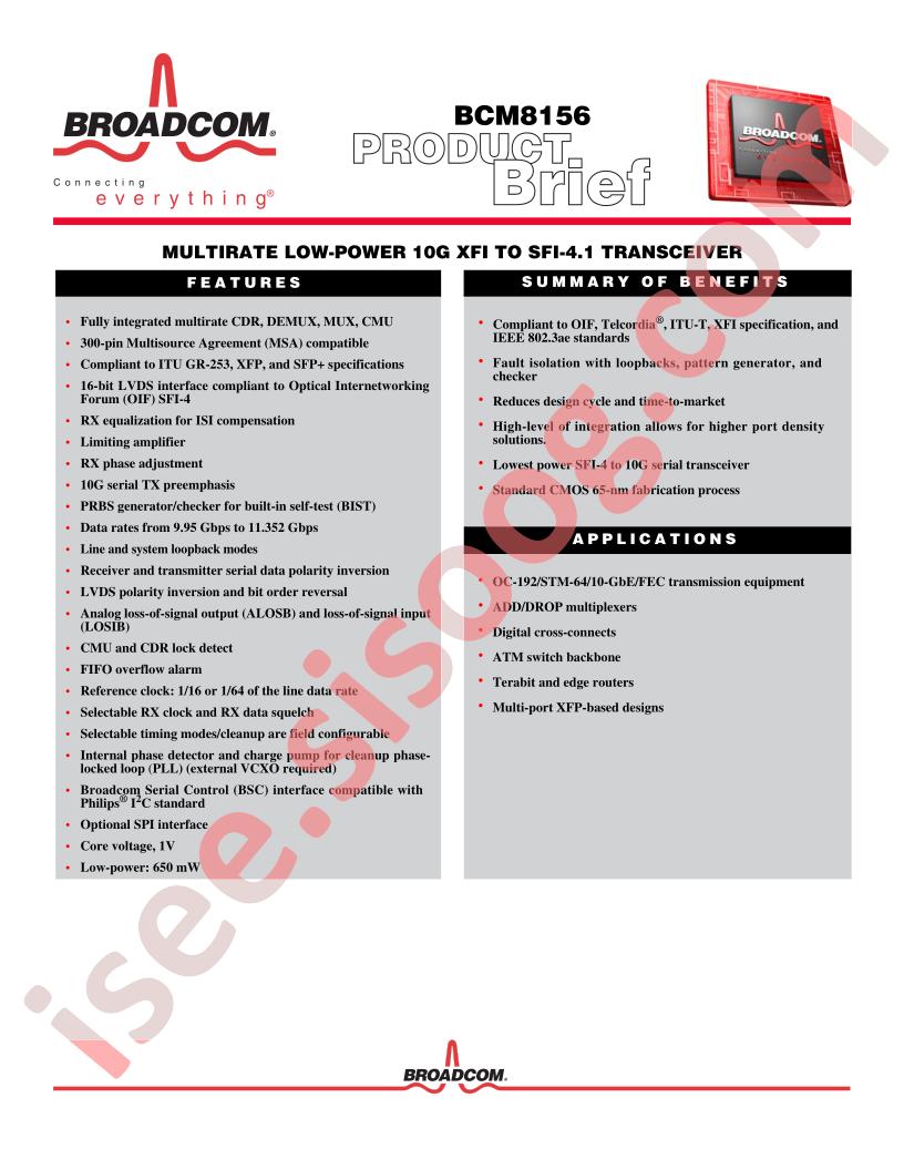 BCM8156 Product Brief