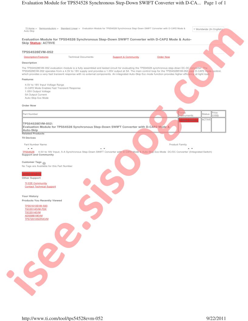 TPS54528EVM-052 Overview