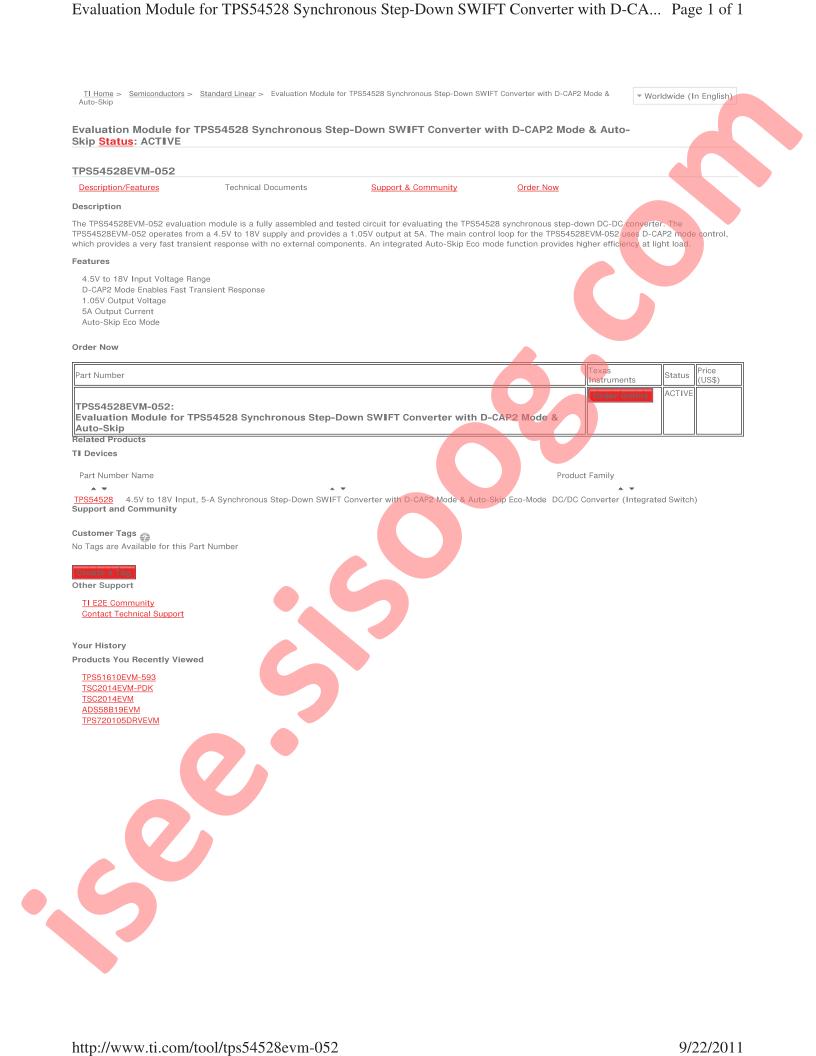 TPS54528EVM-052 Overview