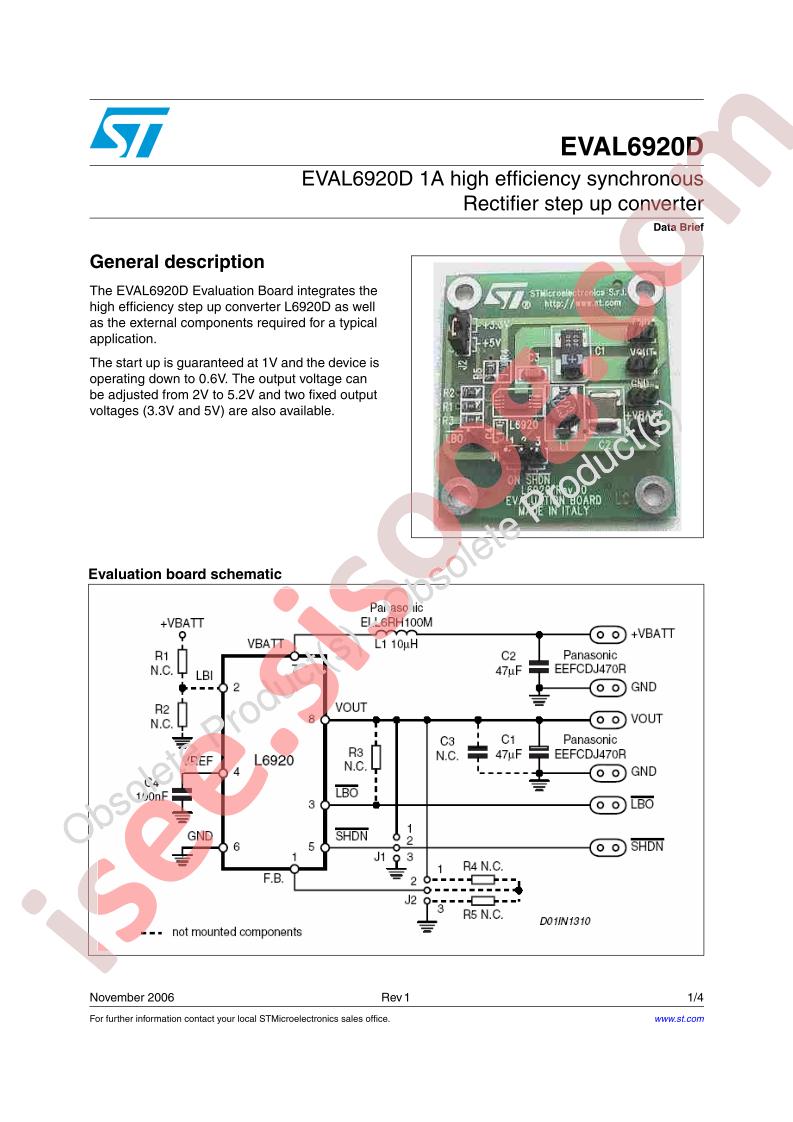 EVAL6920D Data Brief