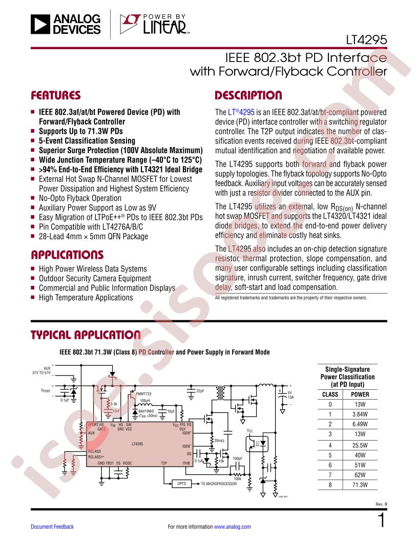 LT4295 Datasheet
