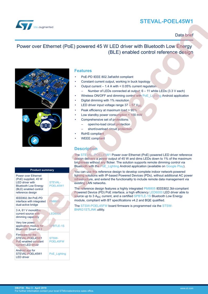 STEVAL-POEL45W1 Data Brief