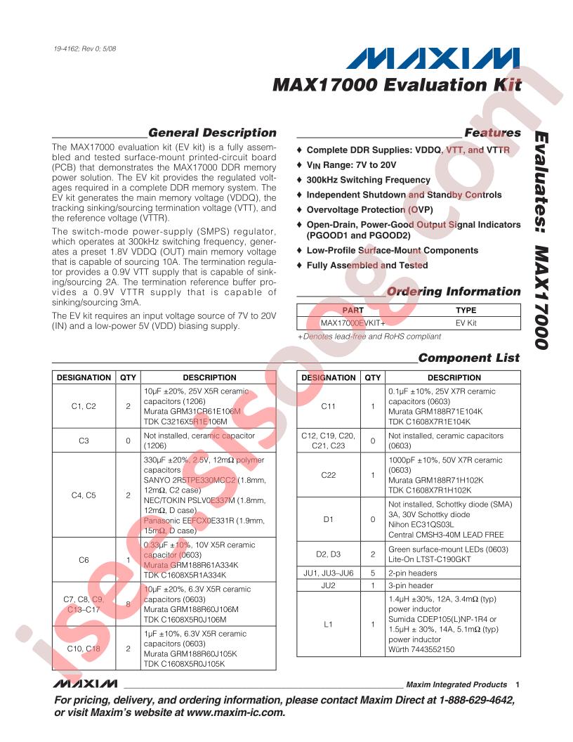MAX17000 Eval Kit