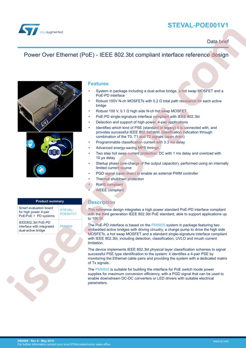 STEVAL-POE001V1 Data Brief