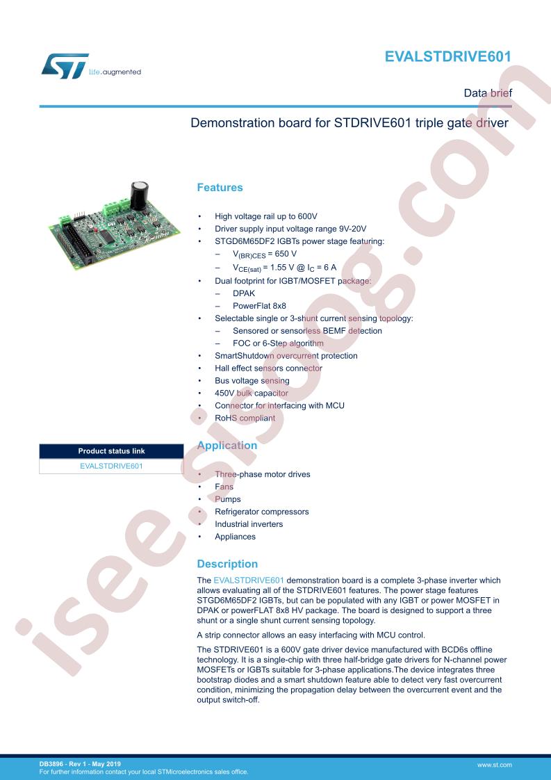 EVALSTDRIVE601 Data Brief