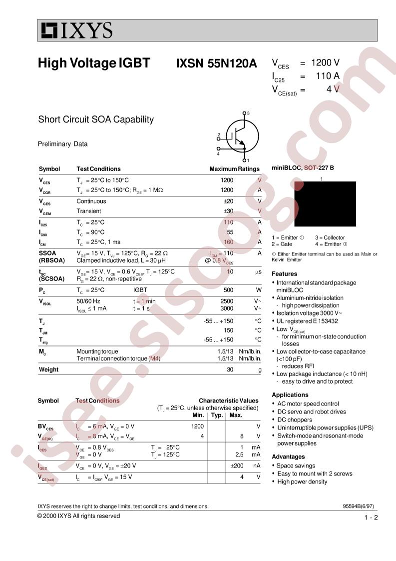 IXSN55N120A