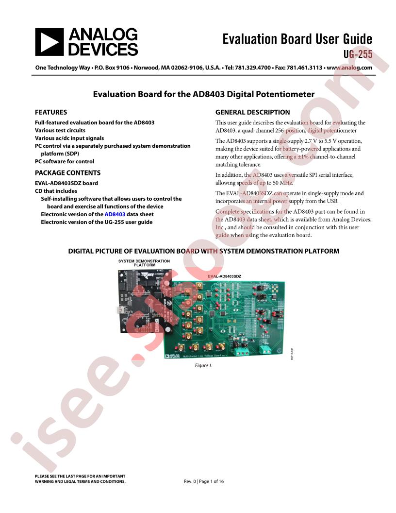EVAL-AD8403SDZ