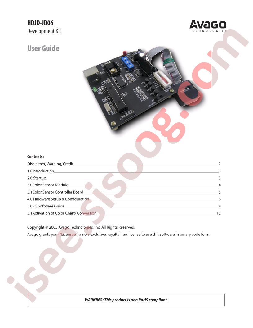 HDJD-JD06 User Guide