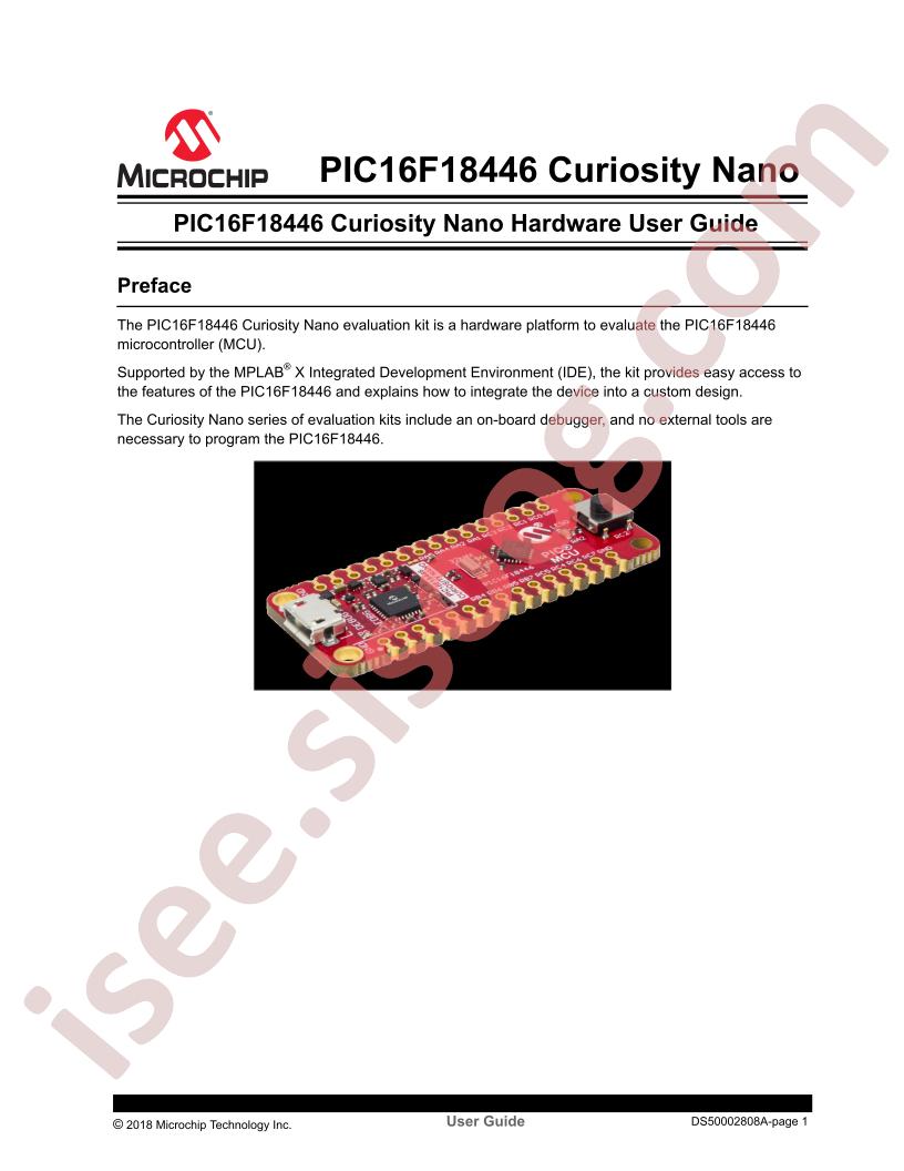 PIC16F18446 Curiosity Nano Hardware Guide