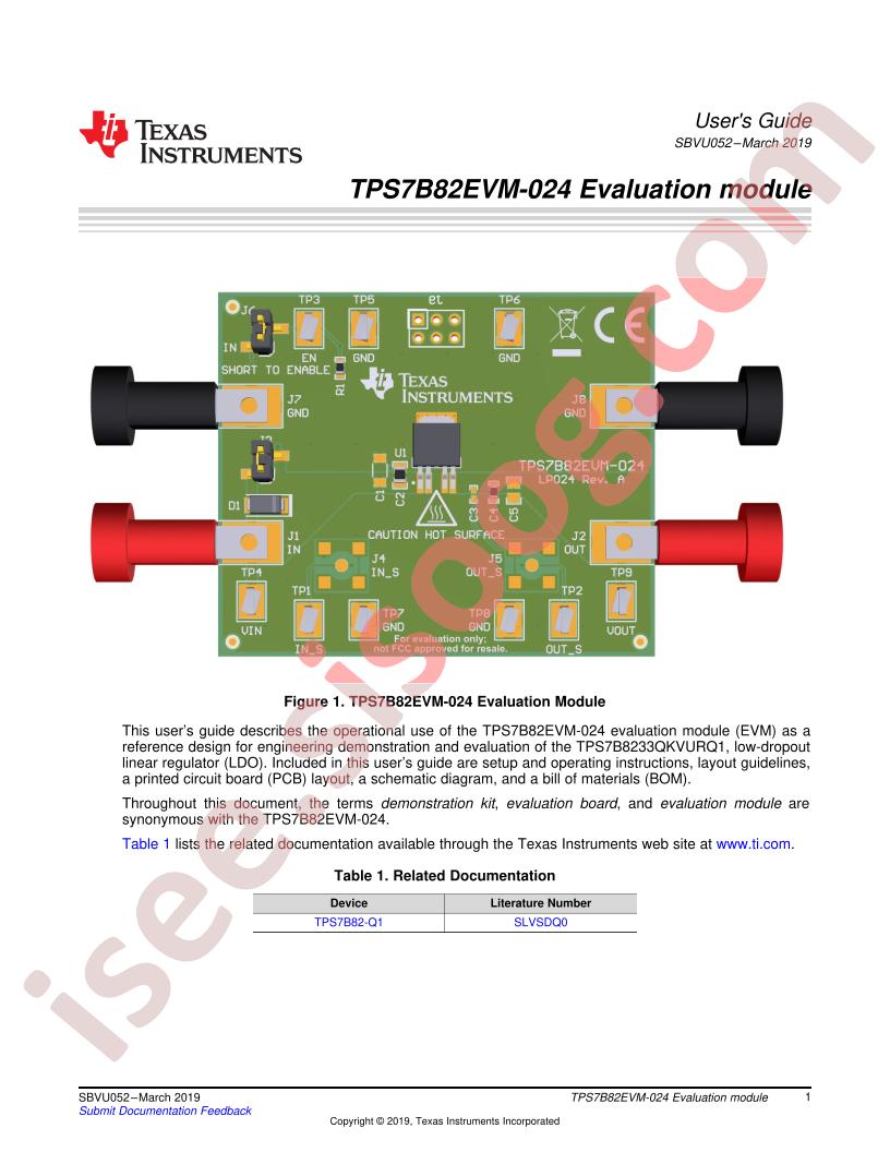 TPS7B82EVM-024 User Guide