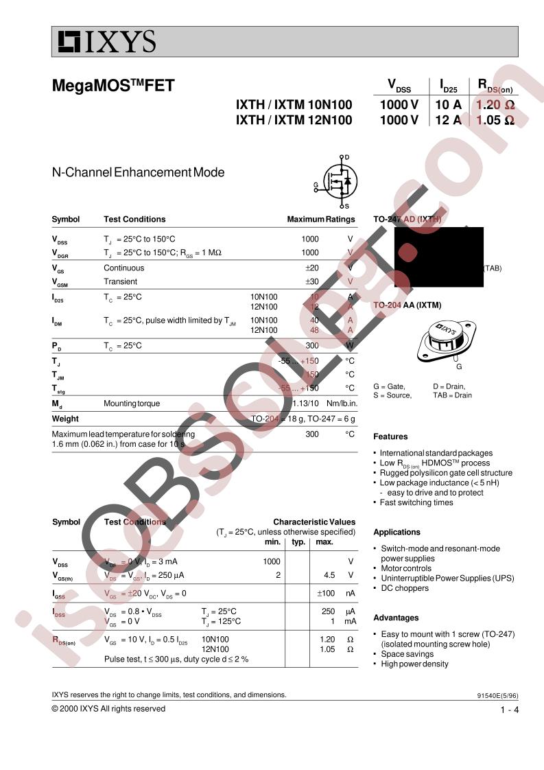 IXT(H,M)(10,12)N100