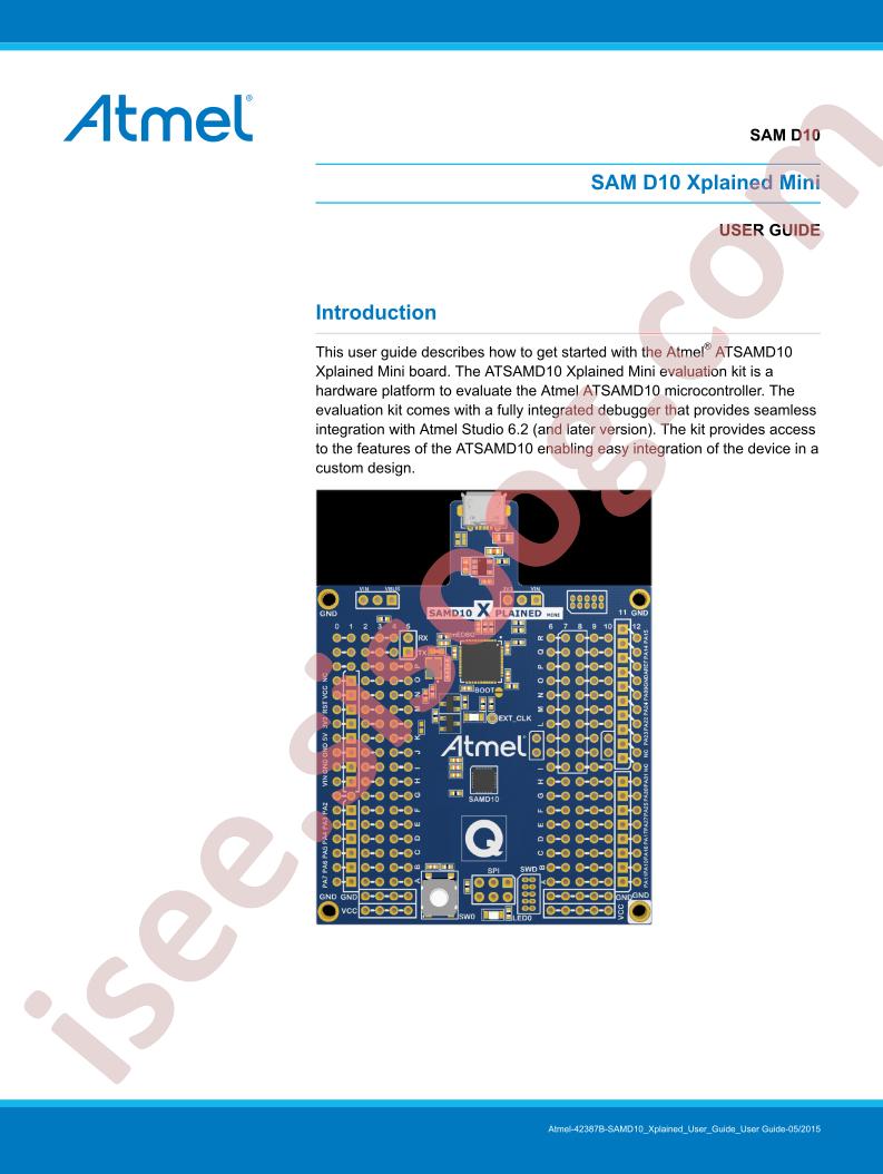 ATSAMD10-XMINI User Guide