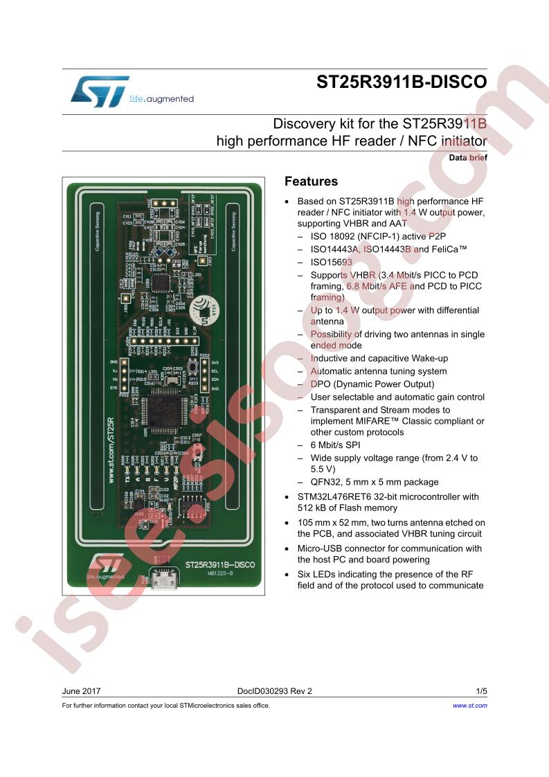 ST25R3911B-DISCO Brief