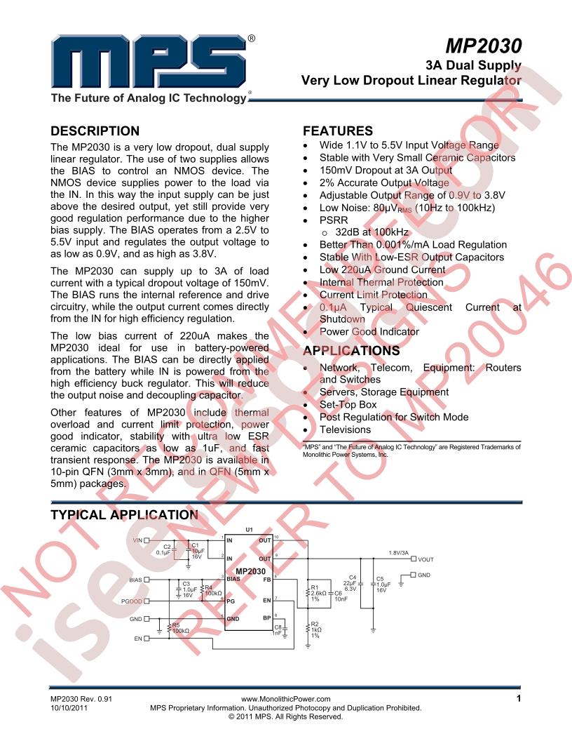 MP2030 Datasheet