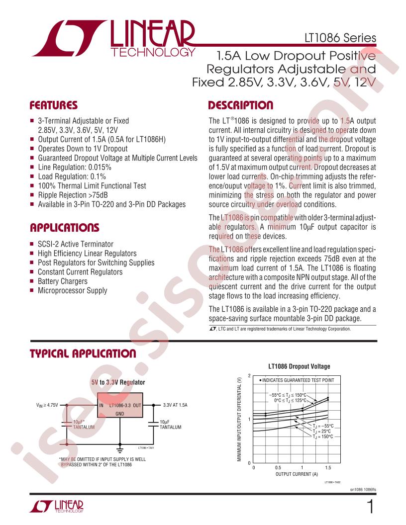 LT1086 Series