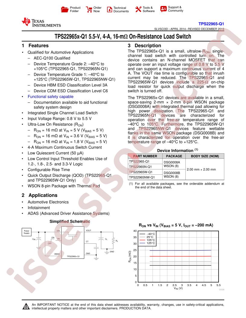 TPS22965-Q1 Datasheet