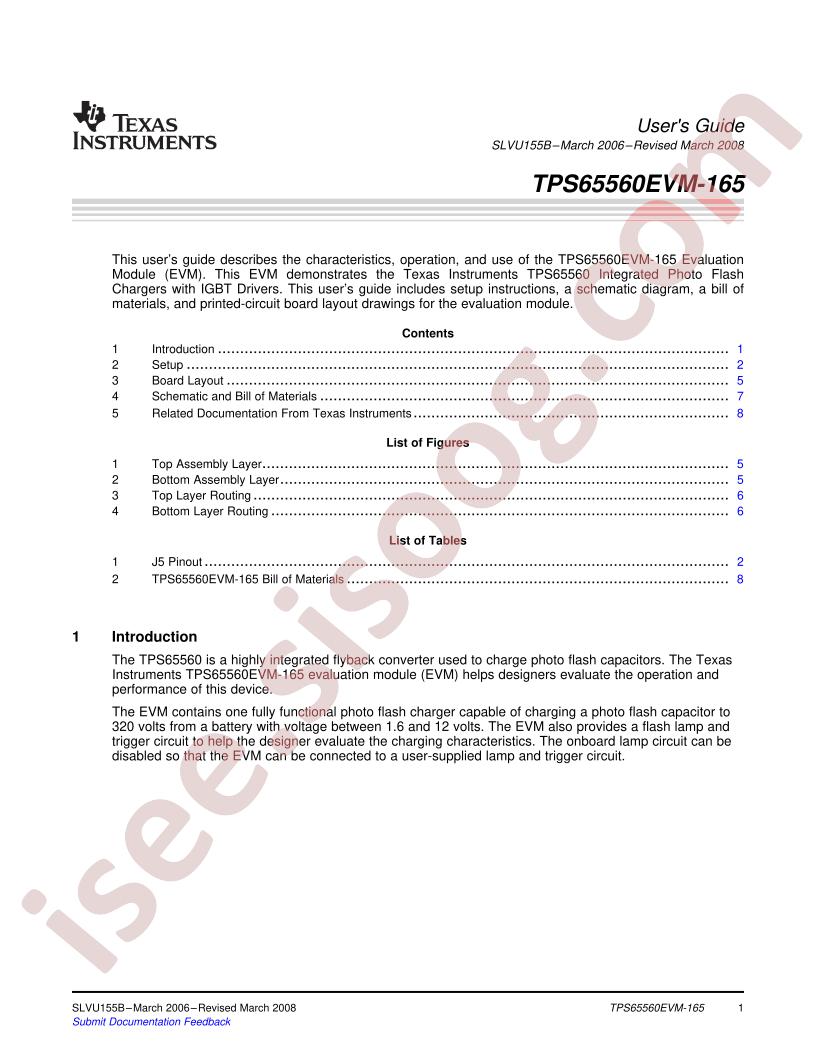 TPS65560EVM-165 Users Guide