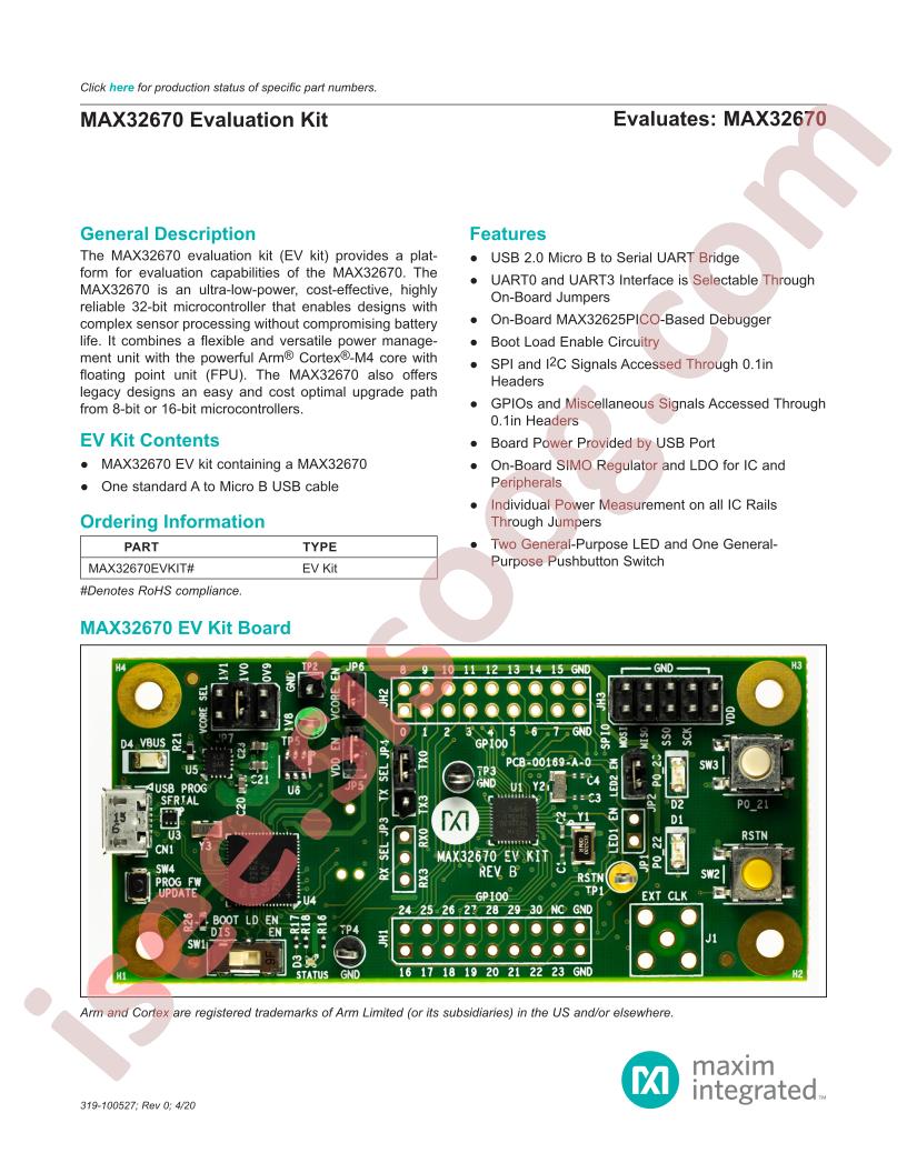 MAX32670 Evaluation Kit