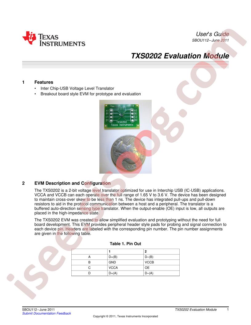 TXS0202EVM User Guide