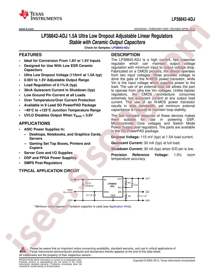 LP38842-ADJ Datasheet