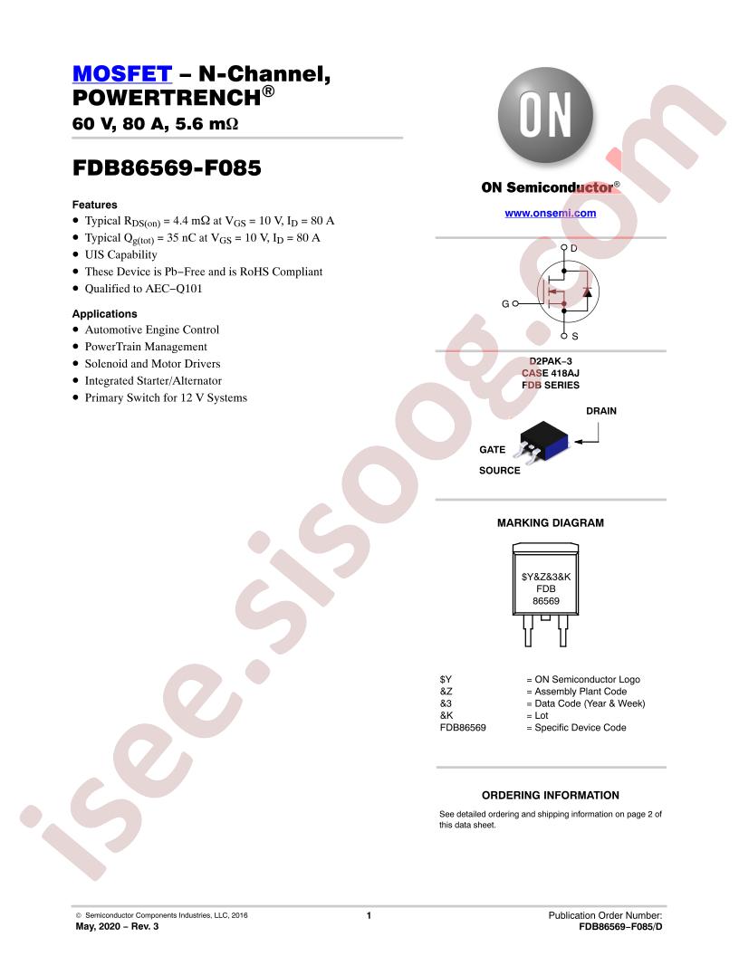 FDB86569-F085 Datasheet