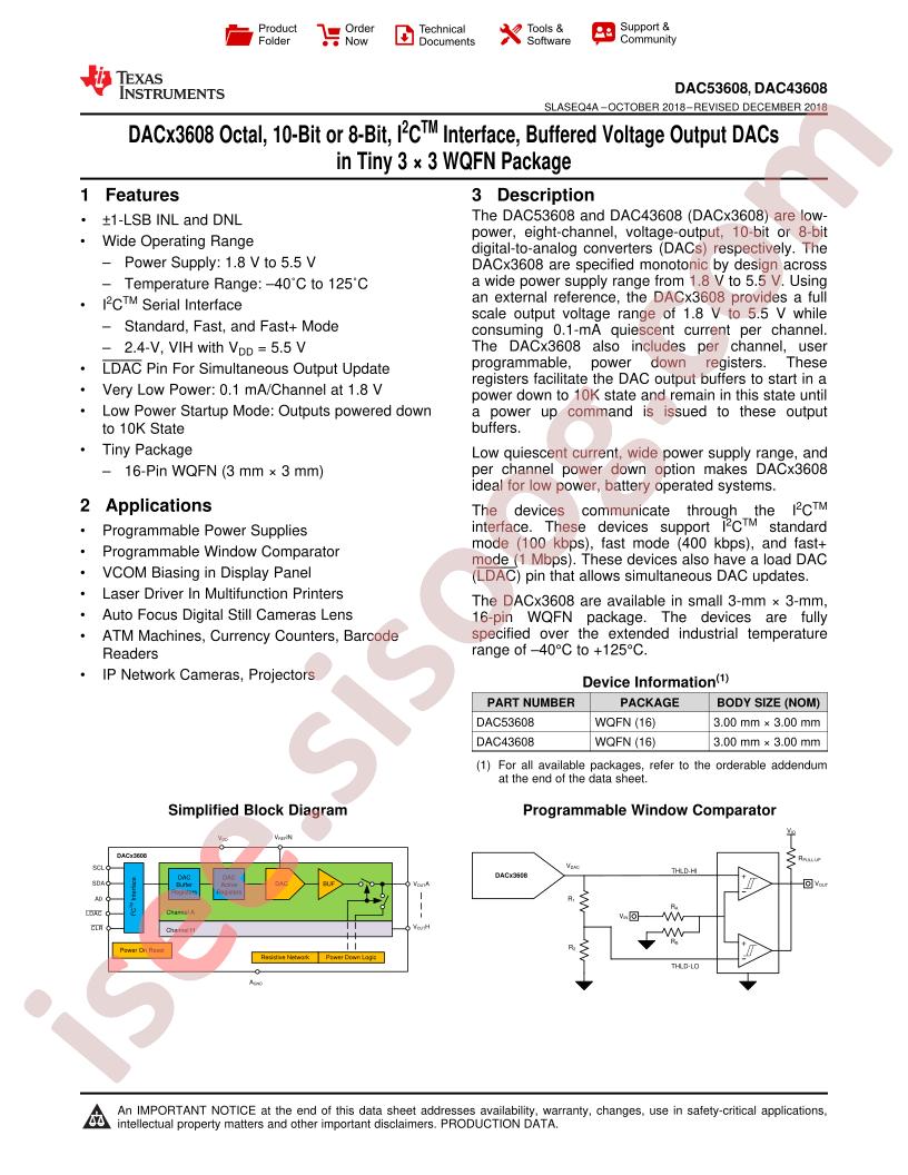 DAC53608, DAC43608 Datasheet