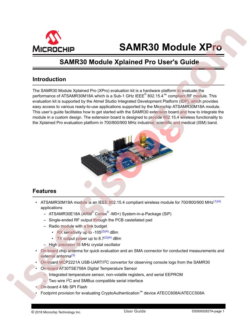 SAMR30 Module Xplained Pro Guide