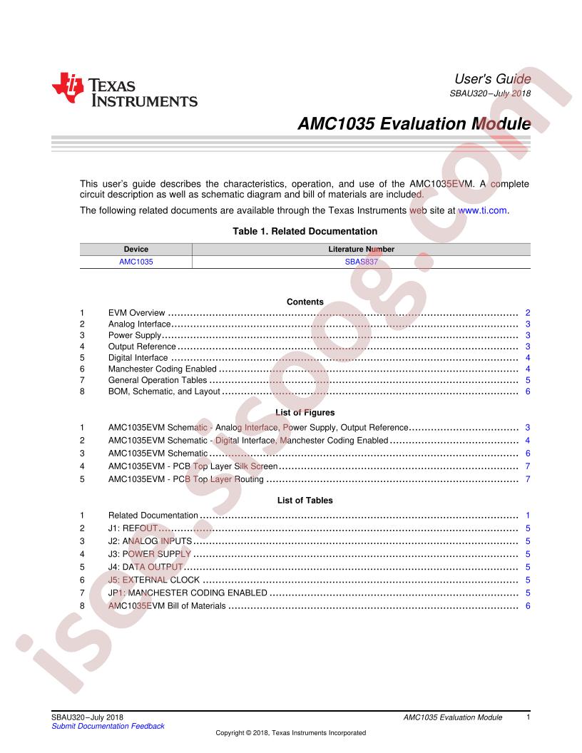 AMC1035EVM User Guide