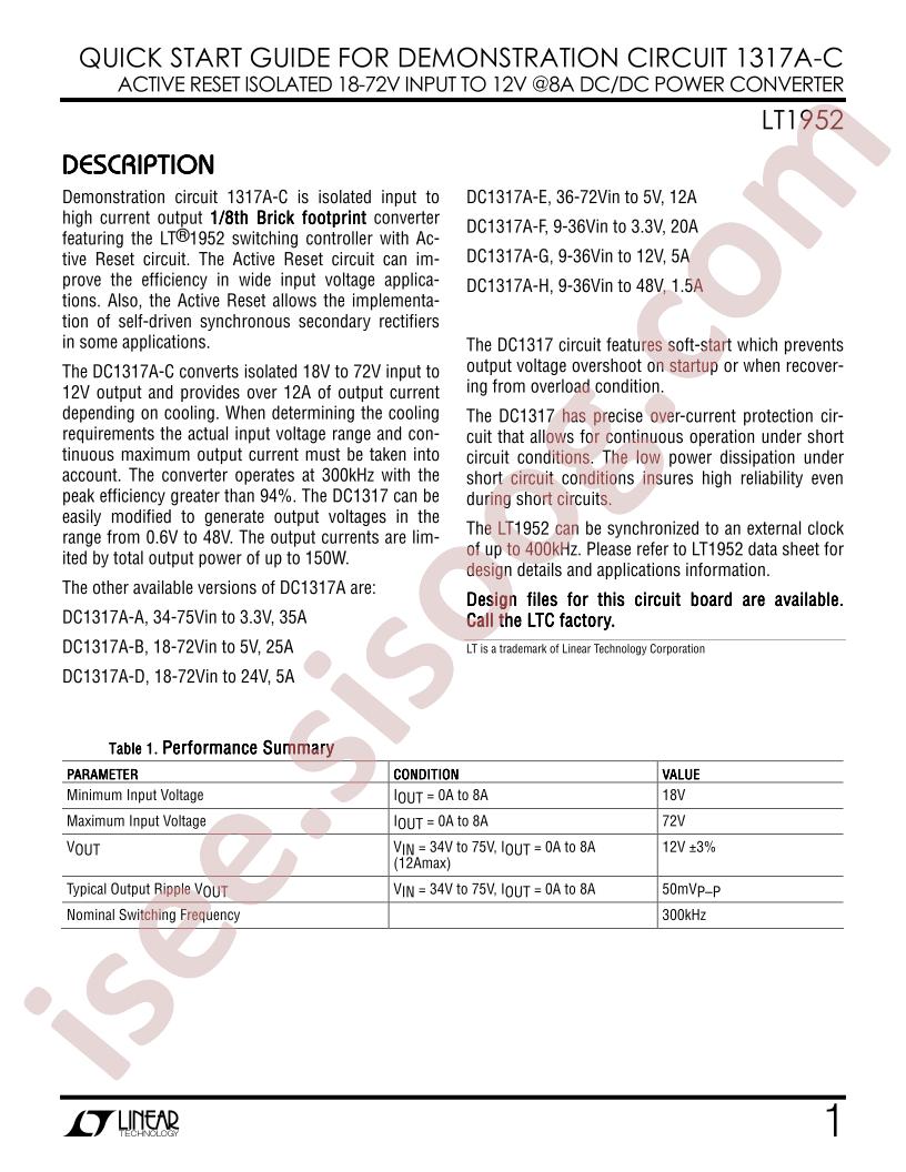 DC1317A-C Quick Start Guide