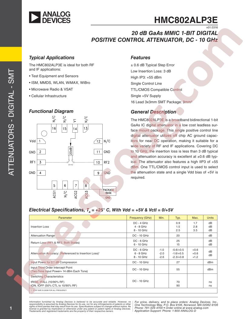 HMC802ALP3E
