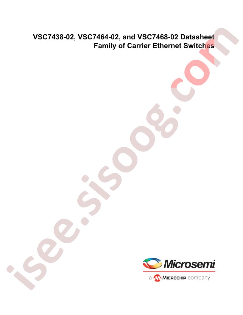 VSC7438-02, VSC7464-02, VSC7468-02 Datasheet