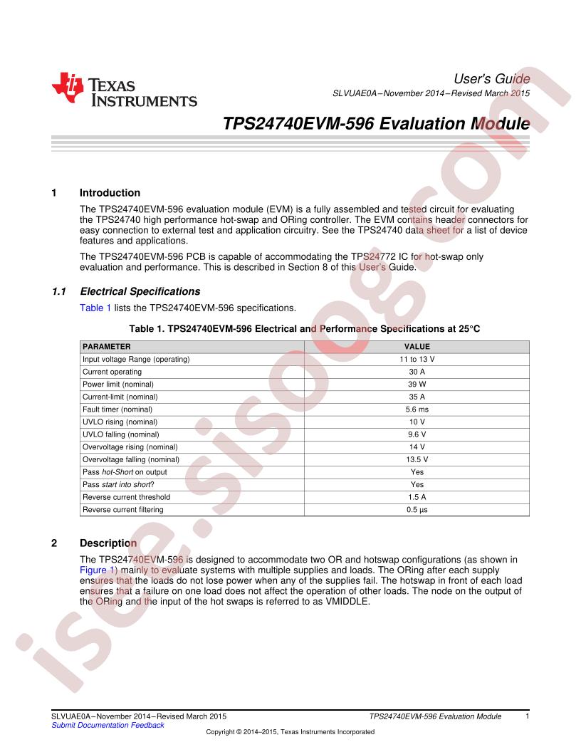 TPS24740EVM-596 User Guide