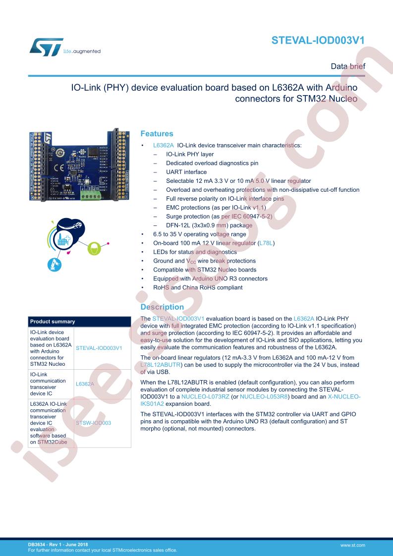 STEVAL-IOD003V1 Data Brief